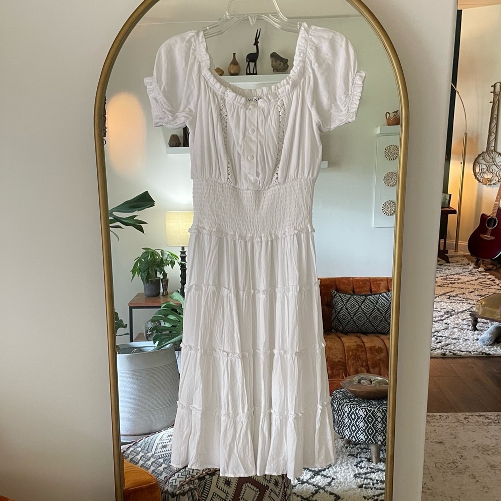 White Midi Dress by Venus